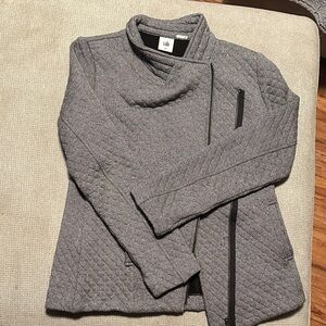 CAbi Gray Quilted Women's Cowl Sweater